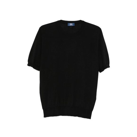 Fedeli Black T-Shirts & Vests - T-Shirts Men